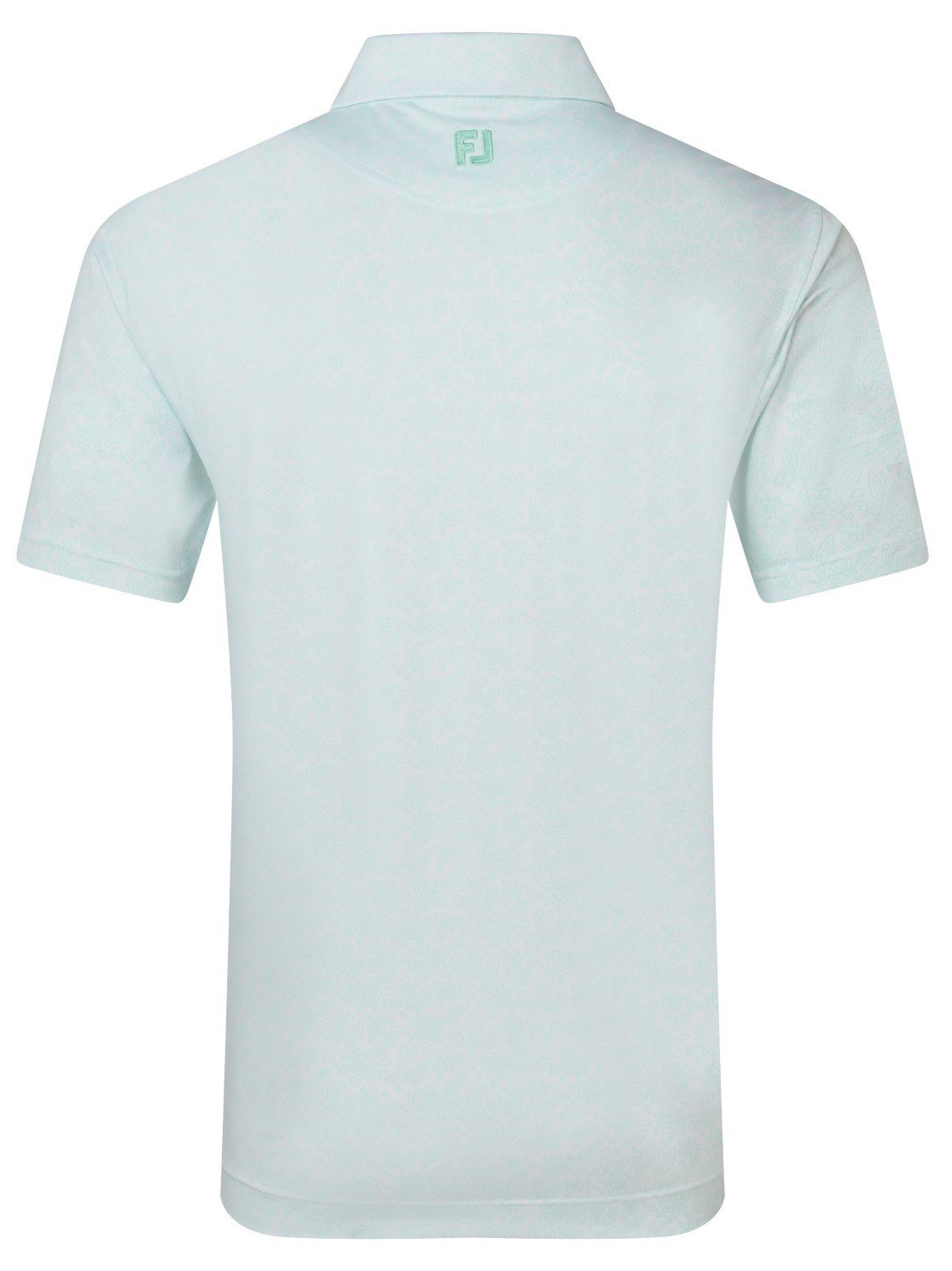 FootJoy Wingtip Floral Lisle polo homme, white/sea glass