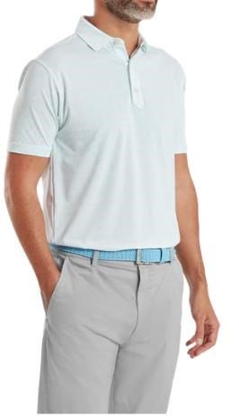 FootJoy Wingtip Floral Lisle polo homme, white/sea glass