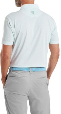 FootJoy Wingtip Floral Lisle polo homme, white/sea glass