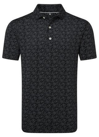 FootJoy Wingtip Floral Lisle polo homme, black/white