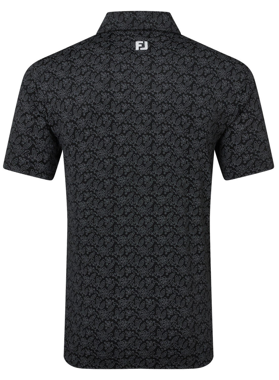 FootJoy Wingtip Floral Lisle polo homme, black/white