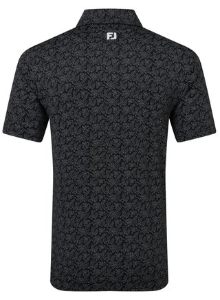 FootJoy Wingtip Floral Lisle polo homme, black/white