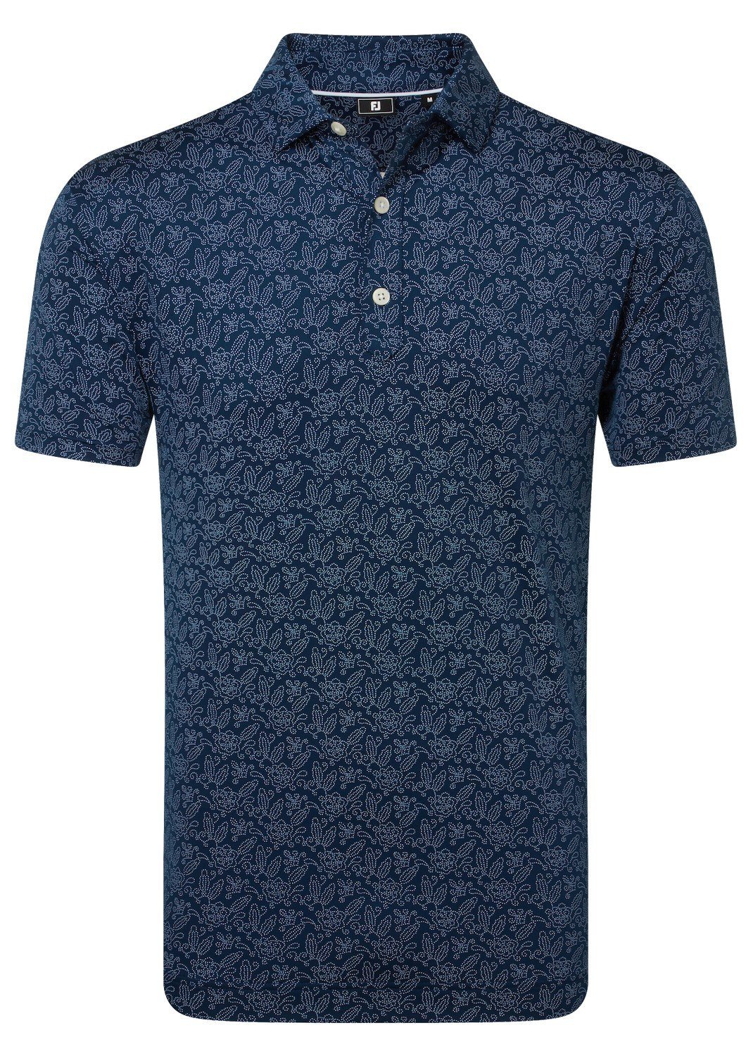 FootJoy Wingtip Floral Lisle polo homme, navy/white