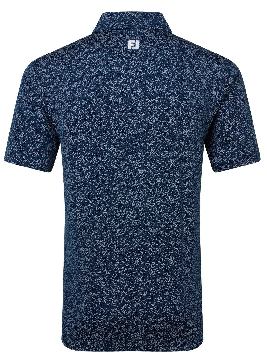 FootJoy Wingtip Floral Lisle polo homme, navy/white