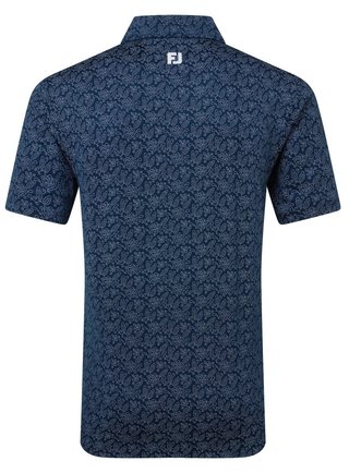 FootJoy Wingtip Floral Lisle polo homme, navy/white