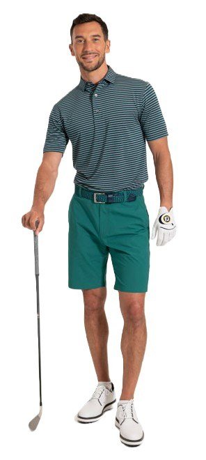 FootJoy Shadow Stripe Lisle polo homme, marine