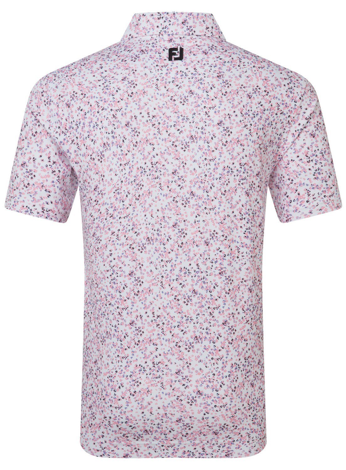 FootJoy Watercolour Floral Print Pique polo homme, blanc/pink pop/noir