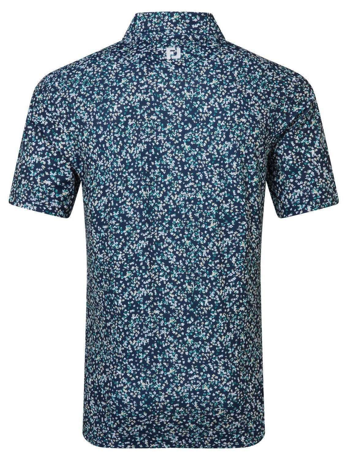 FootJoy Watercolour Floral Print Pique polo homme, navy/sunshine/field green