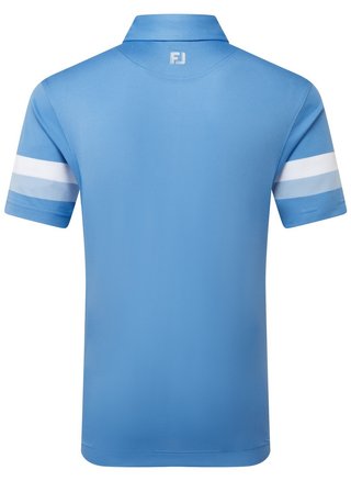 FootJoy Sleeve Stripe Pique polo homme, coastal blue/chambray/white