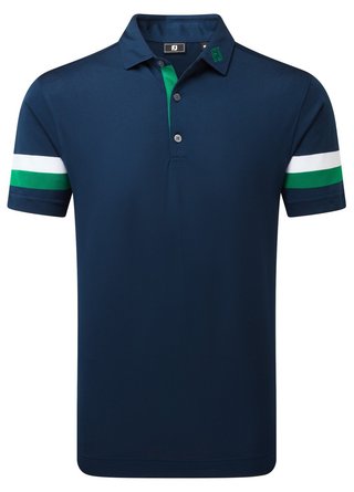 FootJoy Sleeve Stripe Pique polo homme, navy/field green/white