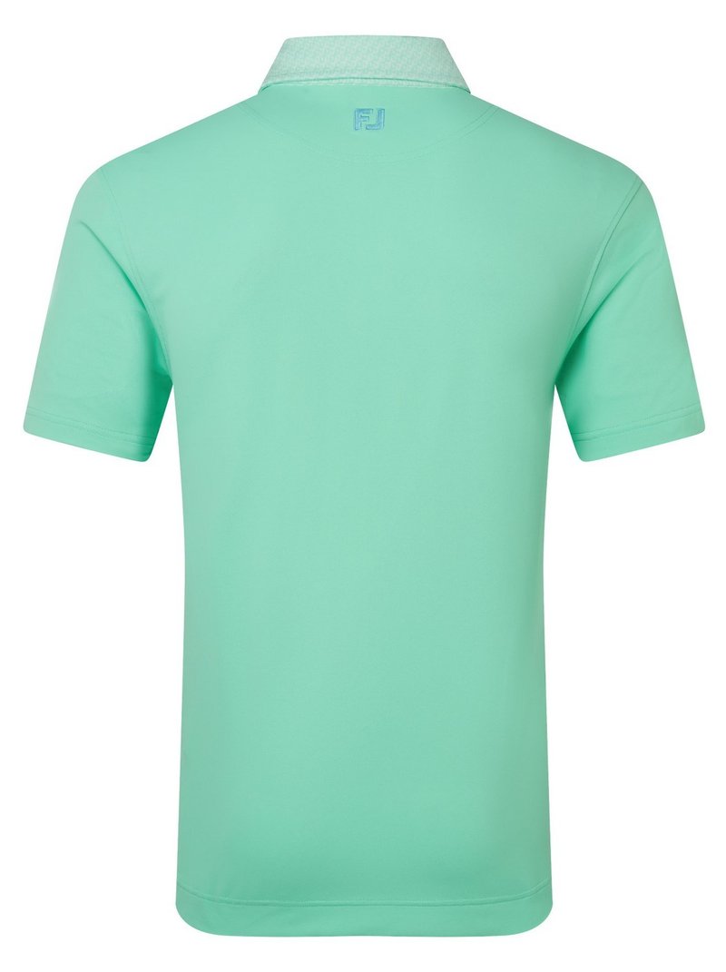 FootJoy Star Geo Trim Pique polo homme, sea glass