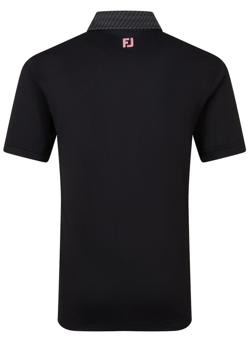 FootJoy Star Geo Trim Pique polo homme, noir