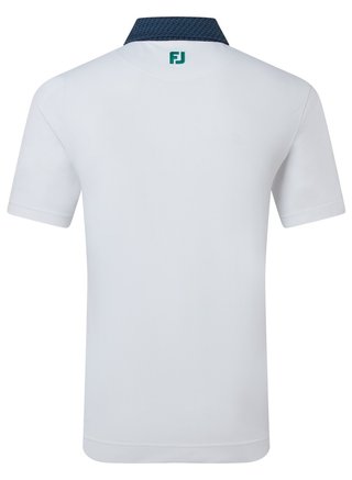 FootJoy Star Geo Trim Pique polo homme, blanc/marine