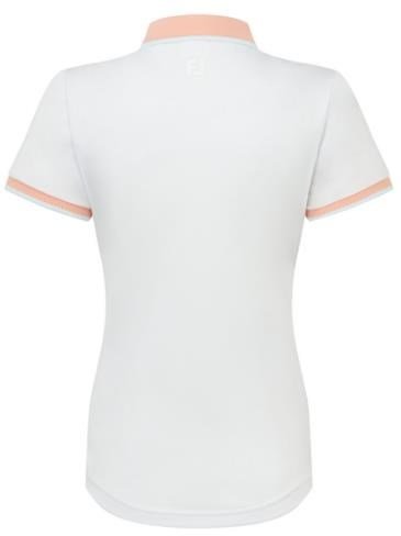 FootJoy Cap Sleeve polo femme, blanc/desert peach
