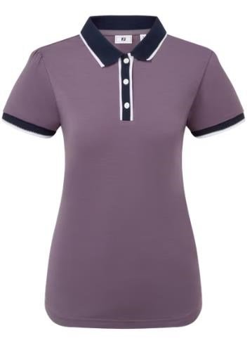 FootJoy Cap Sleeve polo femme, dusty violet/navy