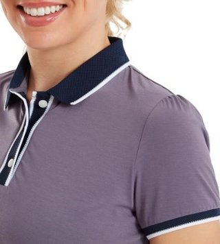 FootJoy Cap Sleeve polo femme, dusty violet/navy