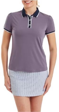 FootJoy Cap Sleeve polo femme, dusty violet/navy