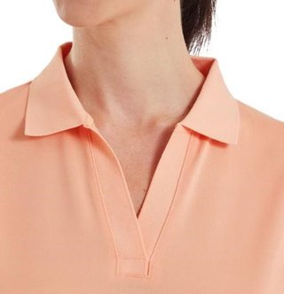 FootJoy Texture Knit polo femme, desert peach/white