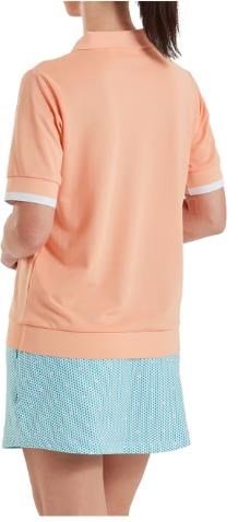FootJoy Texture Knit polo femme, desert peach/white