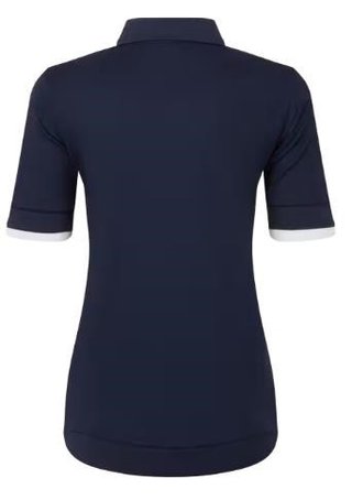 FootJoy Texture Knit polo femme, navy/white