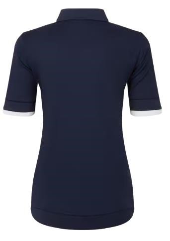 FootJoy Texture Knit polo femme, navy/white
