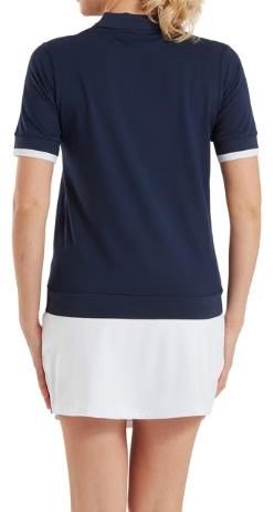 FootJoy Texture Knit polo femme, navy/white