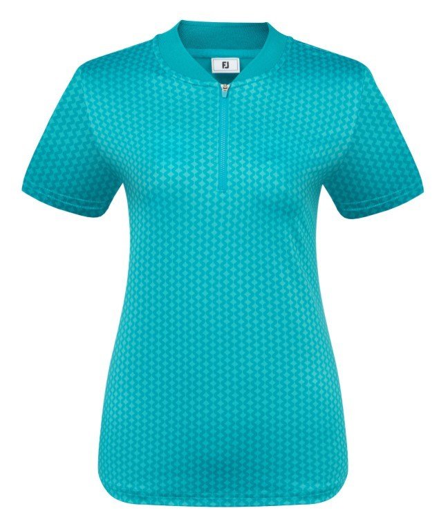 FootJoy Zip Blade polo femme, tonal tile blue print