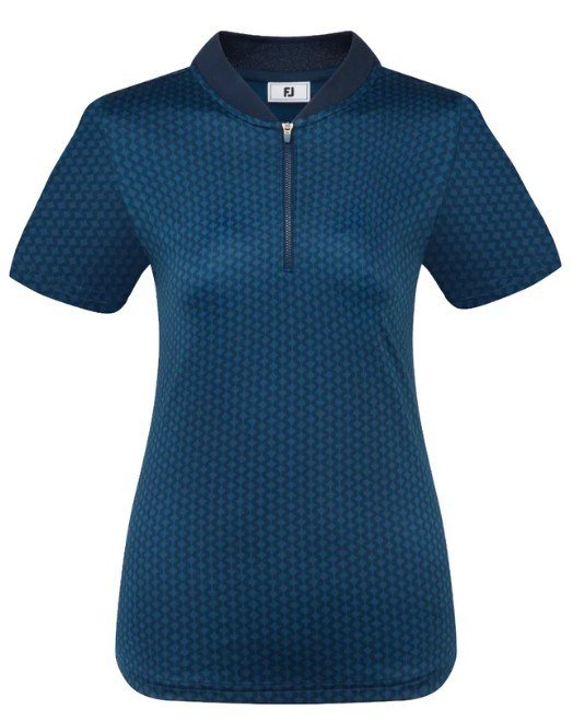 FootJoy Zip Blade polo femme, tonal tile navy print