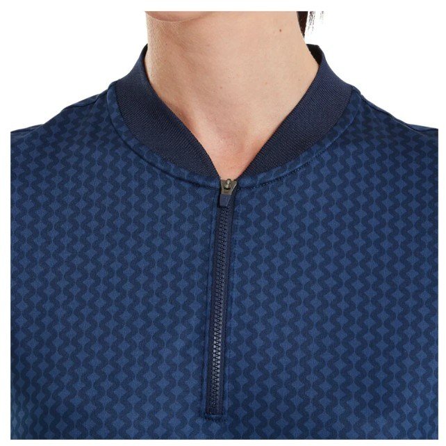 FootJoy Zip Blade polo femme, tonal tile navy print