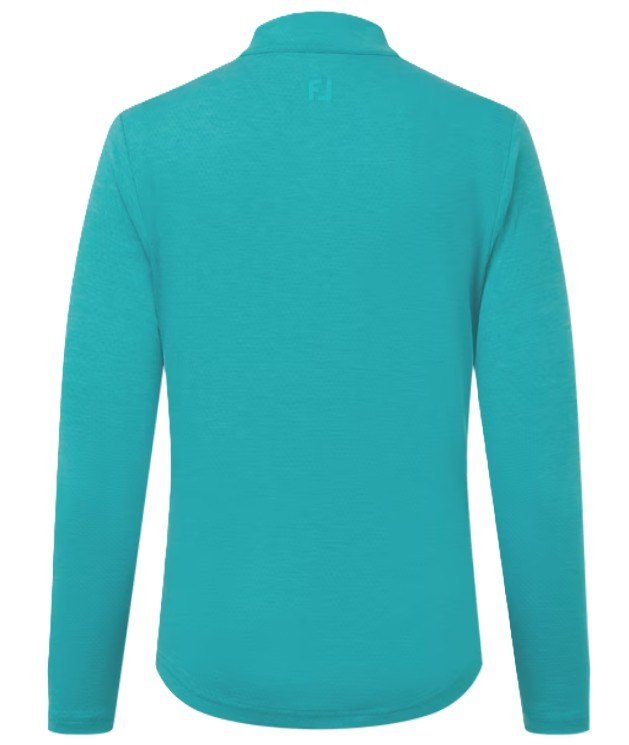 FootJoy 1/4 Zip Blade Collar Midlayer sweat femme, tile blue/glacial blue/blanc