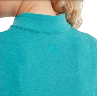 FootJoy 1/4 Zip Blade Collar Midlayer sweat femme, tile blue/glacial blue/blanc