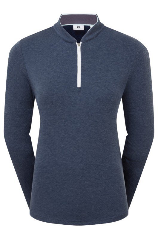 FootJoy 1/4 Zip Blade Collar Midlayer sweat femme, navy/dusty violet/glacial blue