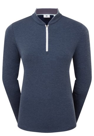 FootJoy 1/4 Zip Blade Collar Midlayer sweat femme, navy/dusty violet/glacial blue