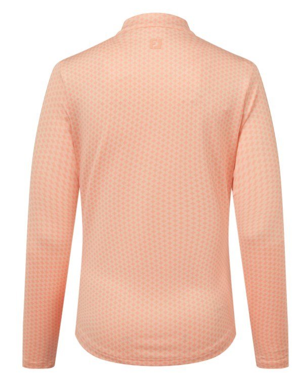 FootJoy Midlayer Full Zip Printed Sleeve sweat-shirt femme, desert peach