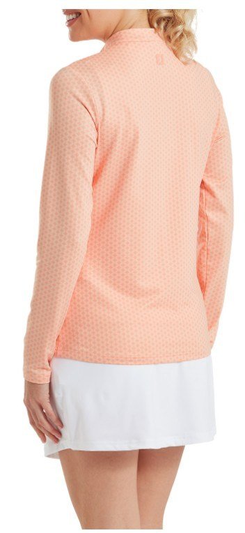 FootJoy Midlayer Full Zip Printed Sleeve sweat-shirt femme, desert peach