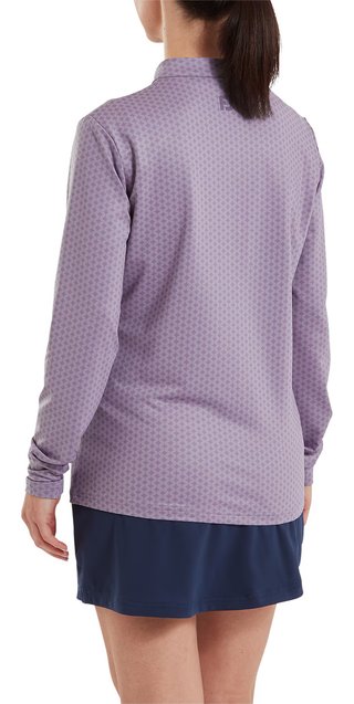 FootJoy Midlayer Full Zip Printed Sleeve sweat femme, dusty violet