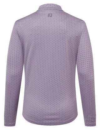 FootJoy Midlayer Full Zip Printed Sleeve sweat femme, dusty violet