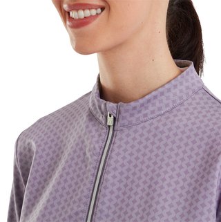 FootJoy Midlayer Full Zip Printed Sleeve sweat femme, dusty violet