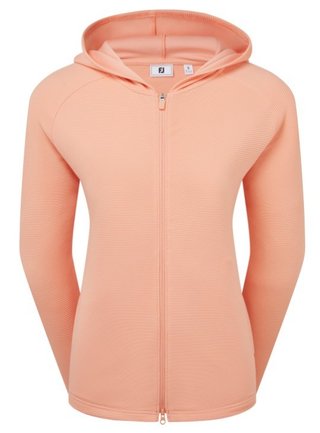 FootJoy Full-Zip Ottoman Hoodie sweat-shirt femme, desert peach