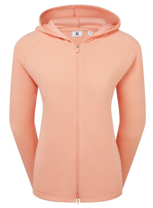 FootJoy Full-Zip Ottoman Hoodie sweat-shirt femme, desert peach