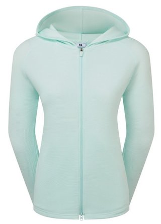 FootJoy Full-Zip Ottoman Hoodie sweat-shirt femme, glacial blue
