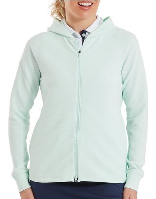 FootJoy Full-Zip Ottoman Hoodie sweat-shirt femme, glacial blue