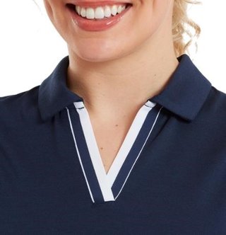 FootJoy Pleated robe femme, marine/blanc