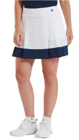 FootJoy Pleated jupe-short femme, blanc/marine
