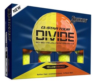 Srixon Q-Star Tour Divide balles de golf, jaune/orange