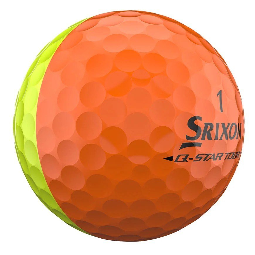 Srixon Q-Star Tour Divide balles de golf, jaune/orange