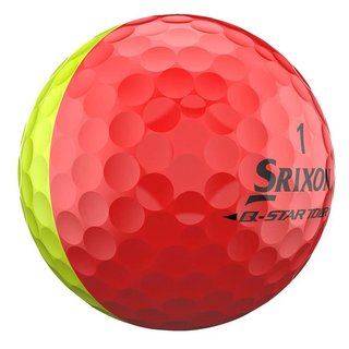 Srixon Q-Star Tour Divide balles de golf, jaune/rouge