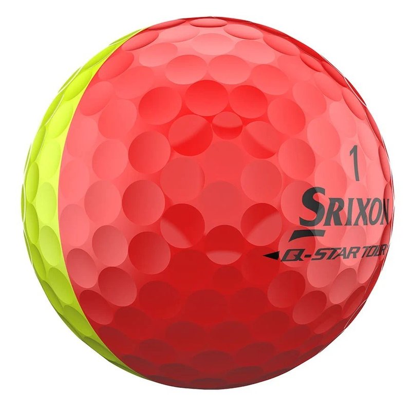 Srixon Q-Star Tour Divide balles de golf, jaune/rouge