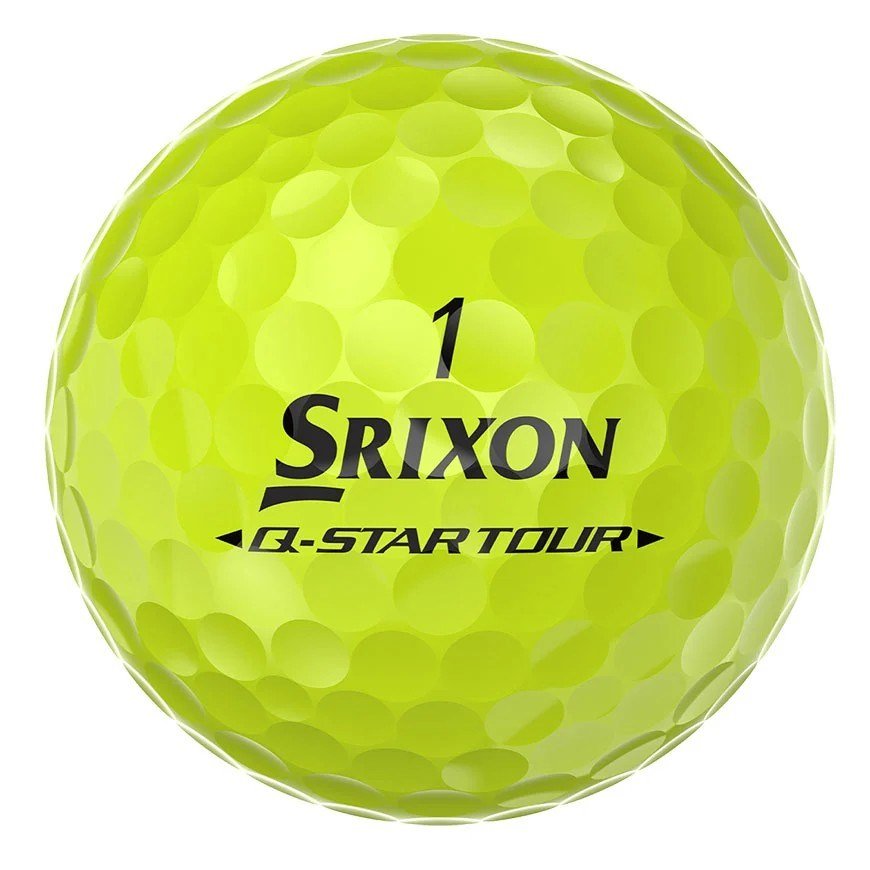 Srixon Q-Star Tour Divide balles de golf, jaune/rouge