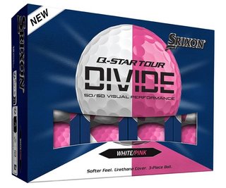 Srixon Q-Star Tour Divide balles de golf, blanc/rose